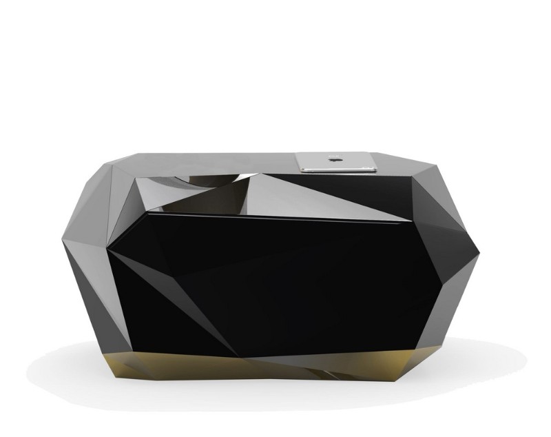 Contemporary- Dark nightstand kind of a diamond