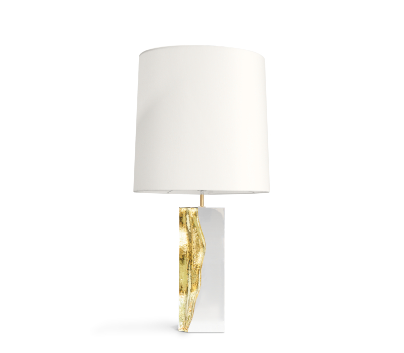 Sharjah - white and golden table lamp