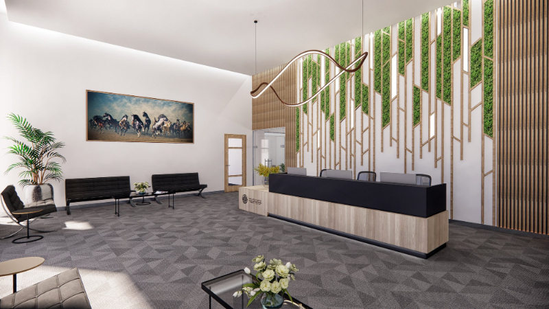 Reception Area Design by HNS Interior Decoration Dubai Interior Design