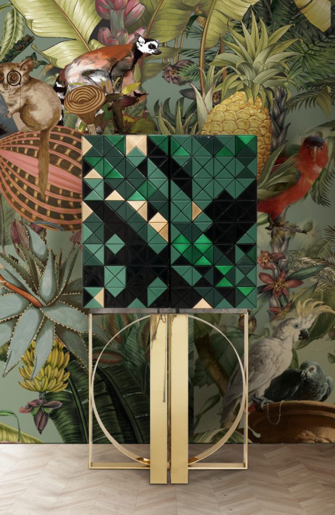 pixel green cabinet in a colorful room boca do lobo luxury furniture qatar