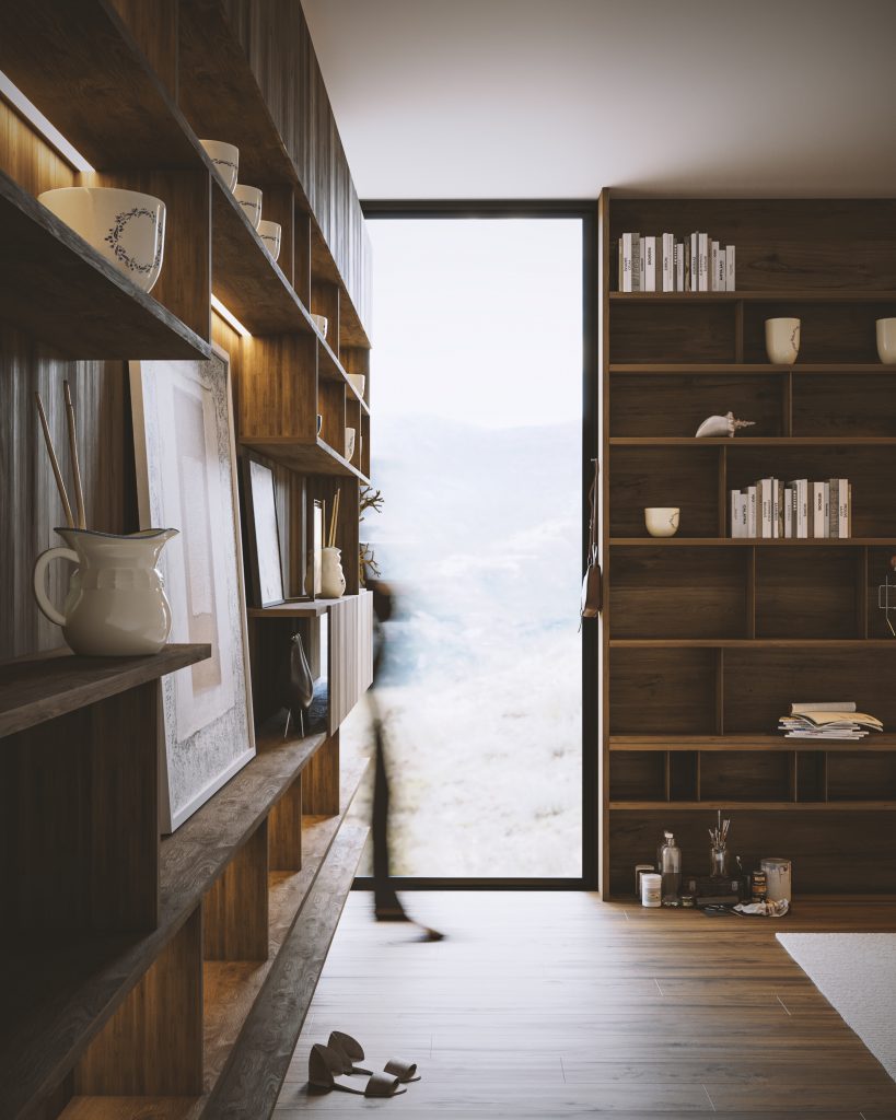 Luxury Home Office by Wafi Tagleb With a Wooden Bookcase and the Empire Desk by Boca do Lobo