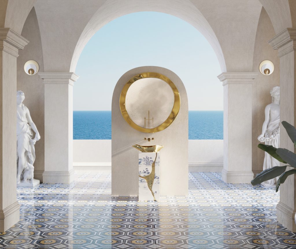 Luxury Bathrooms by Fareed Interiors in Casablanca with Lapiaz Freestanding by Boca do lobo and Maison Valentina