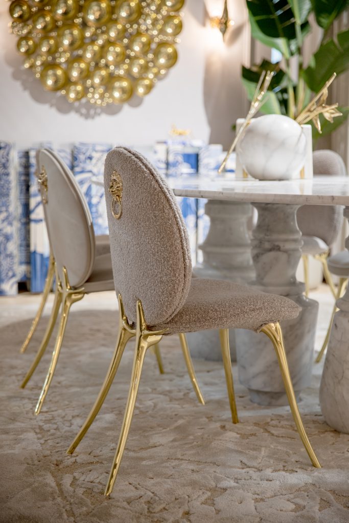 Boca do Lobo- one of our chairs and a grey table